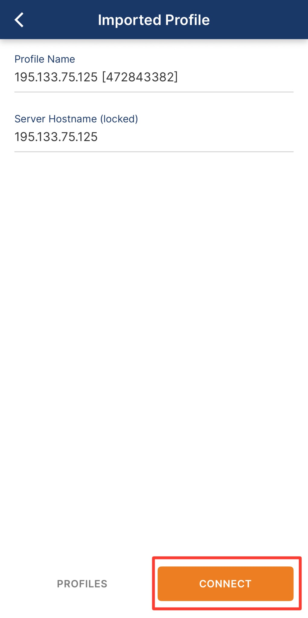 Импорт профиля