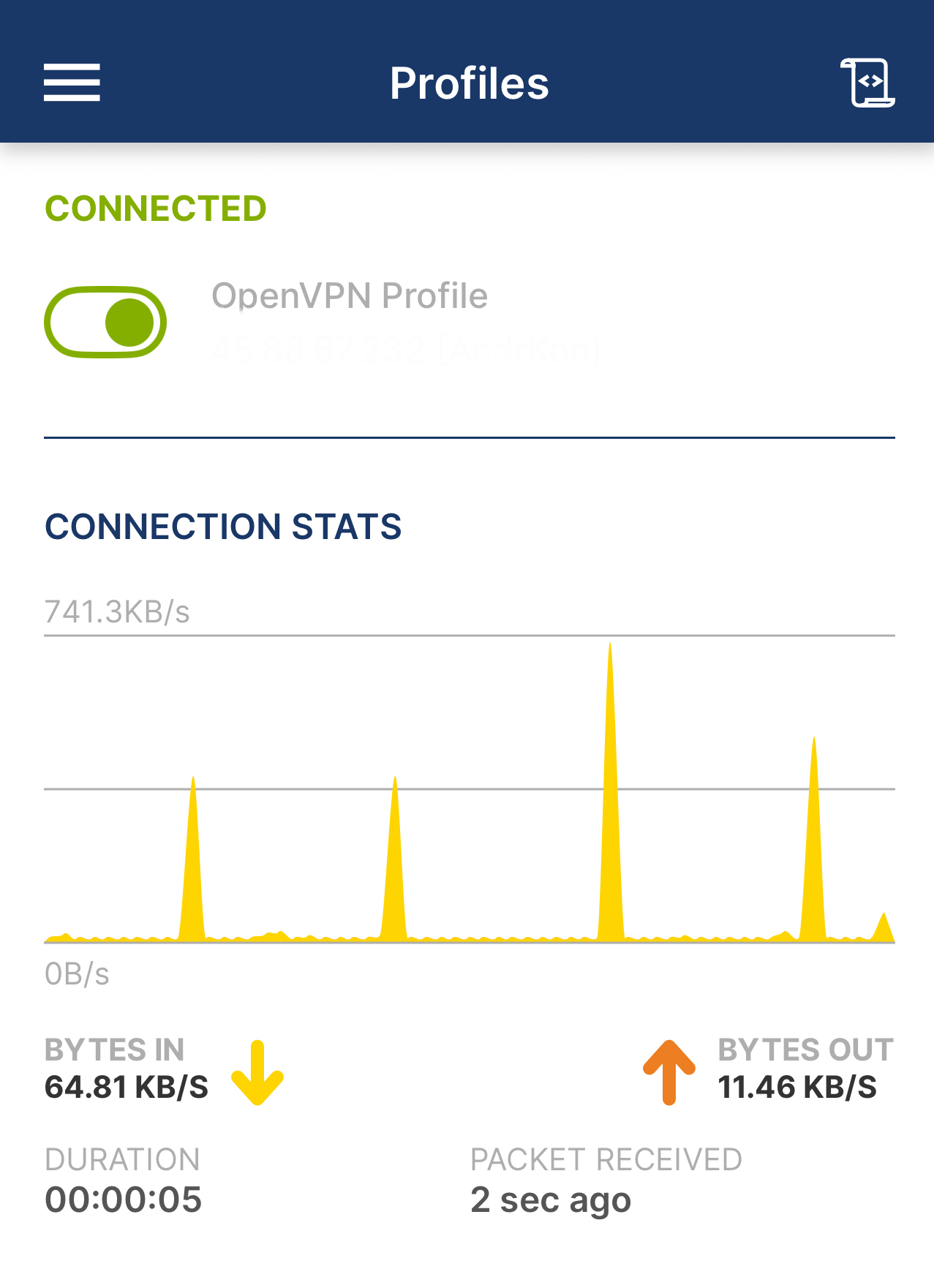 Успешное подключение